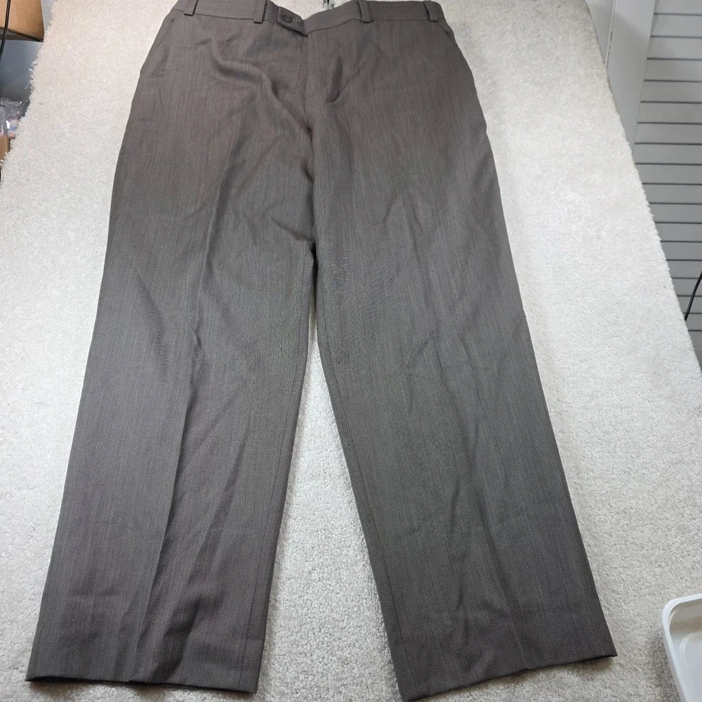 Calvin Klein Mens 44L‎ Gray Wool Suit 2 Piece Single Breasted Made In Canada